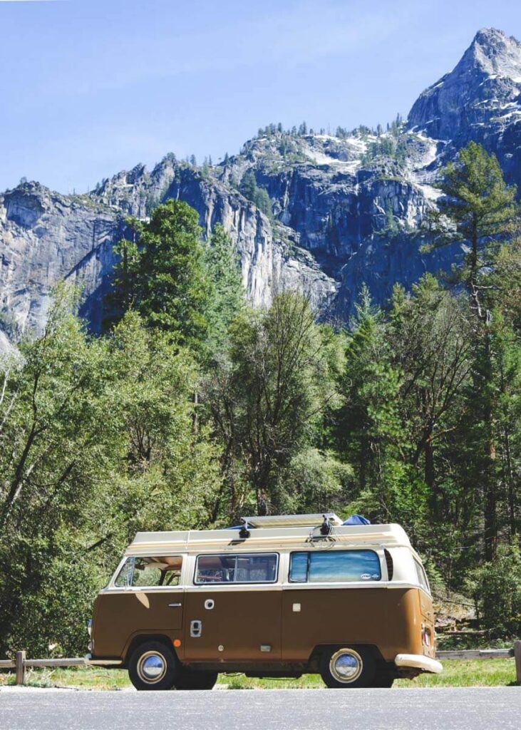 VW campervan for things to do in Yosemite National Park