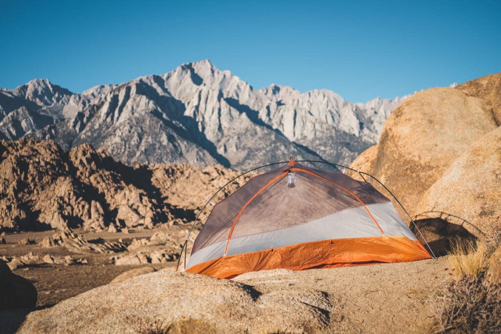 Camping near the Alabama Hills Movie Road