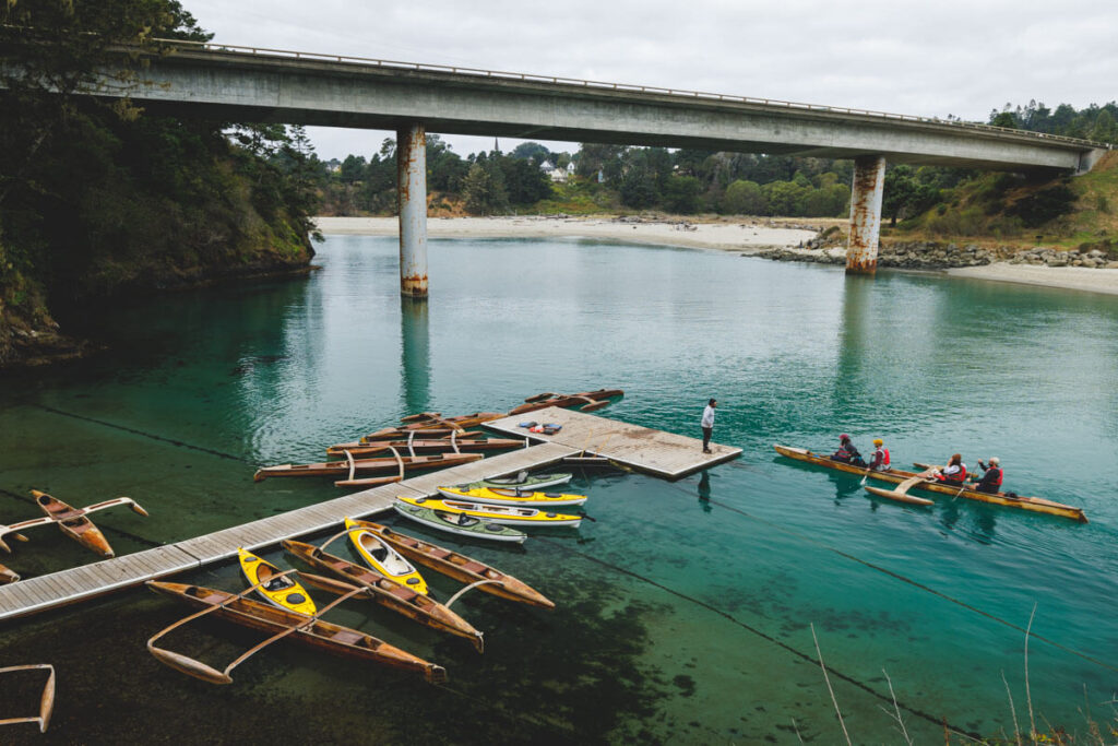 Canoe rentals at the Big River Trail for things to do in Mendocino