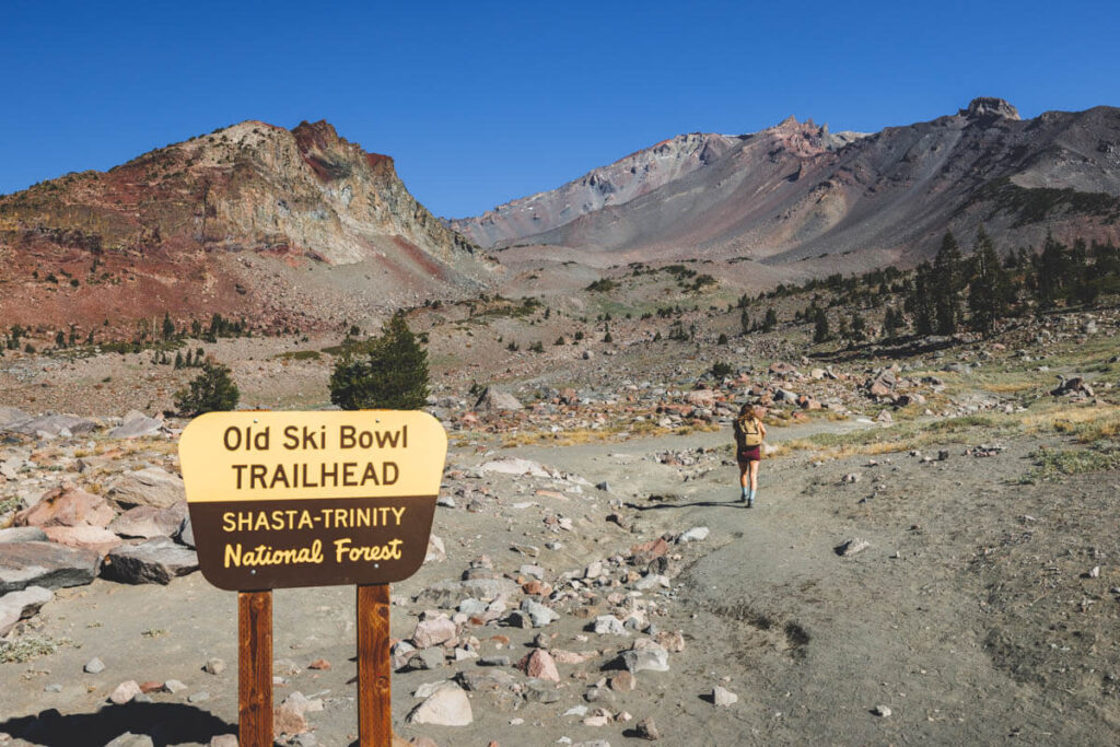 Old Ski Bowl Trailhead for best Mount Shasta hikes