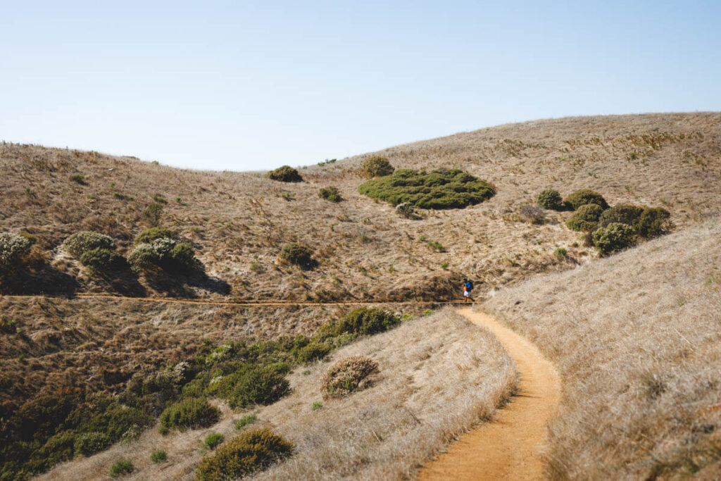 A hiker along the Matt Davis Trail.