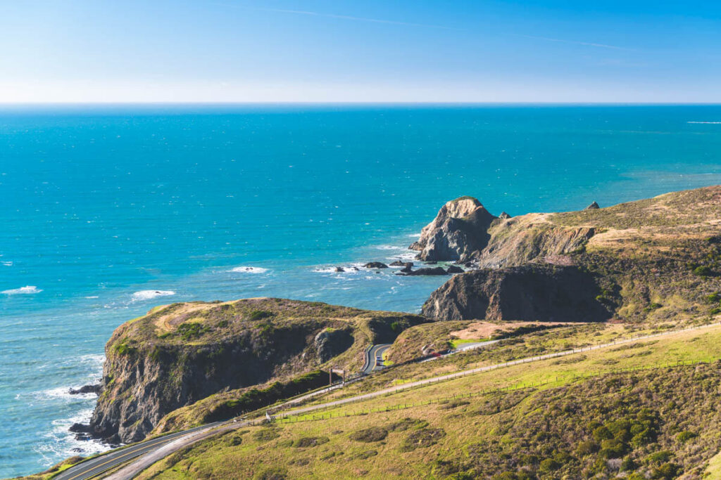 A view over Jenner Headlands Preserve in Sonoma Coast State Park.