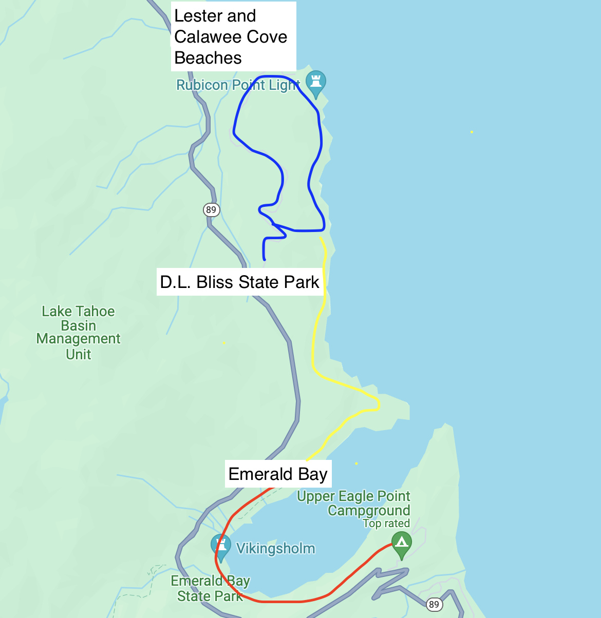 Rubicon Trail Map